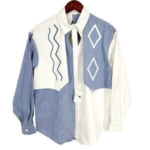 NEW NWT Spindle River Medium Womens 90s 80s Western Rodeo Ranch Blouse Shirt Top